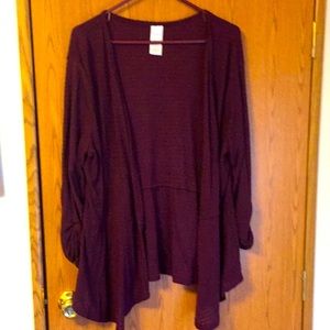 Time/Tru Maroon/Purple cardigan